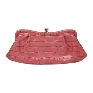 Banana Republic Clutch Bag W/Mirror Color Salmon/Pink